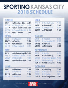 Sporting KC 2018 Schedule